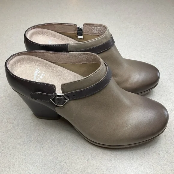 Dansko Malissa Heeled Mule 37 Stone Burnished NWOB - Picture 4 of 11